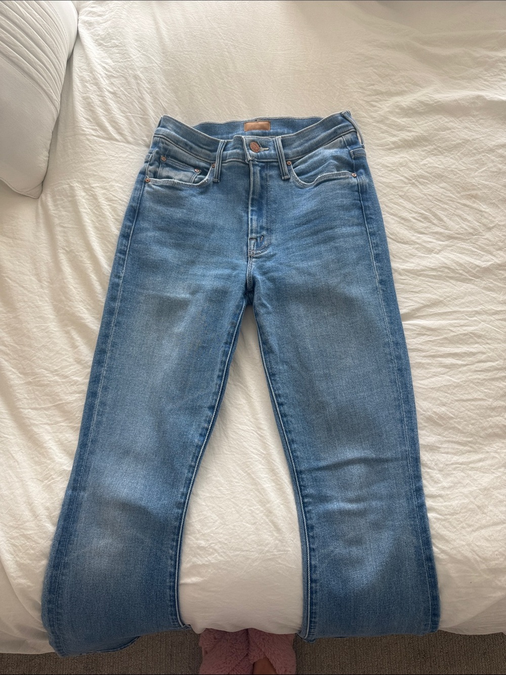 MOTHER Boyfriend Jeans in Medium Blue Wash
